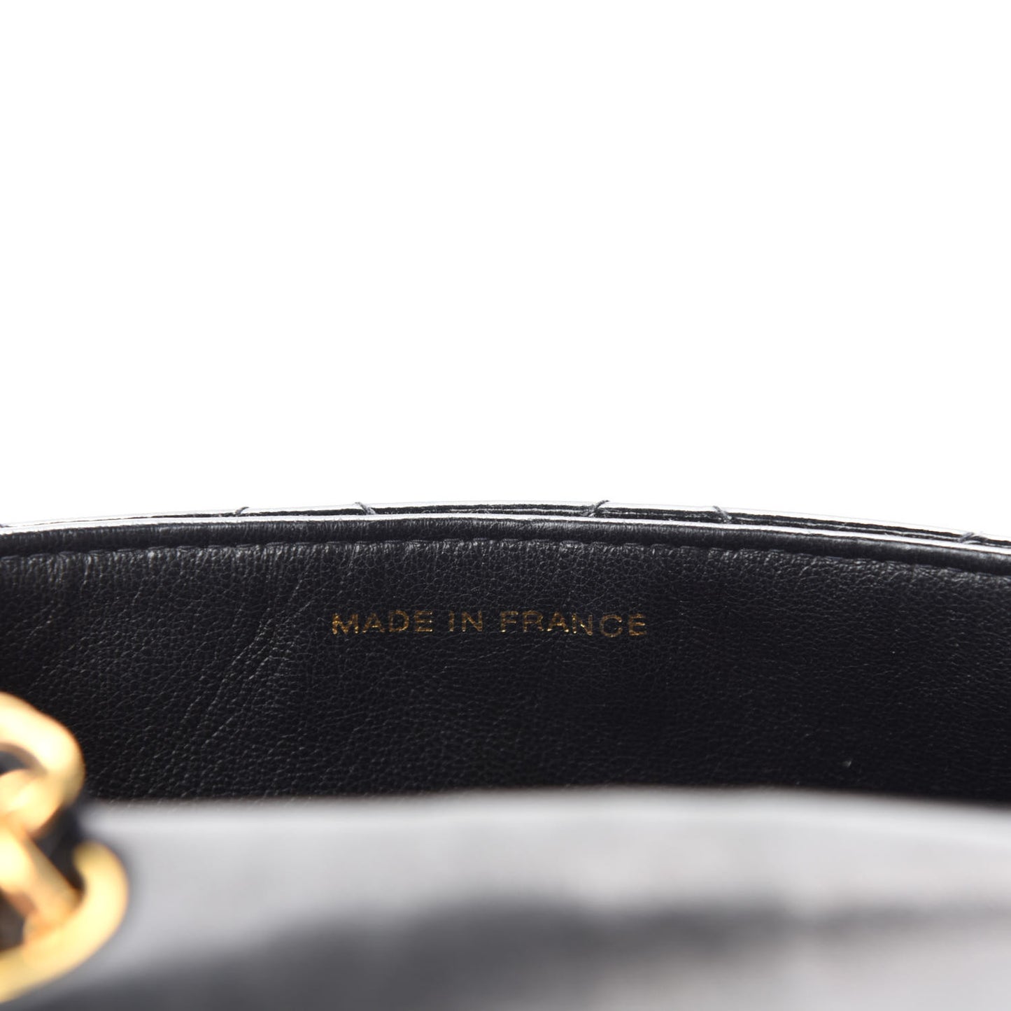 Patent Calfskin Quilted Mini Square Flap Black