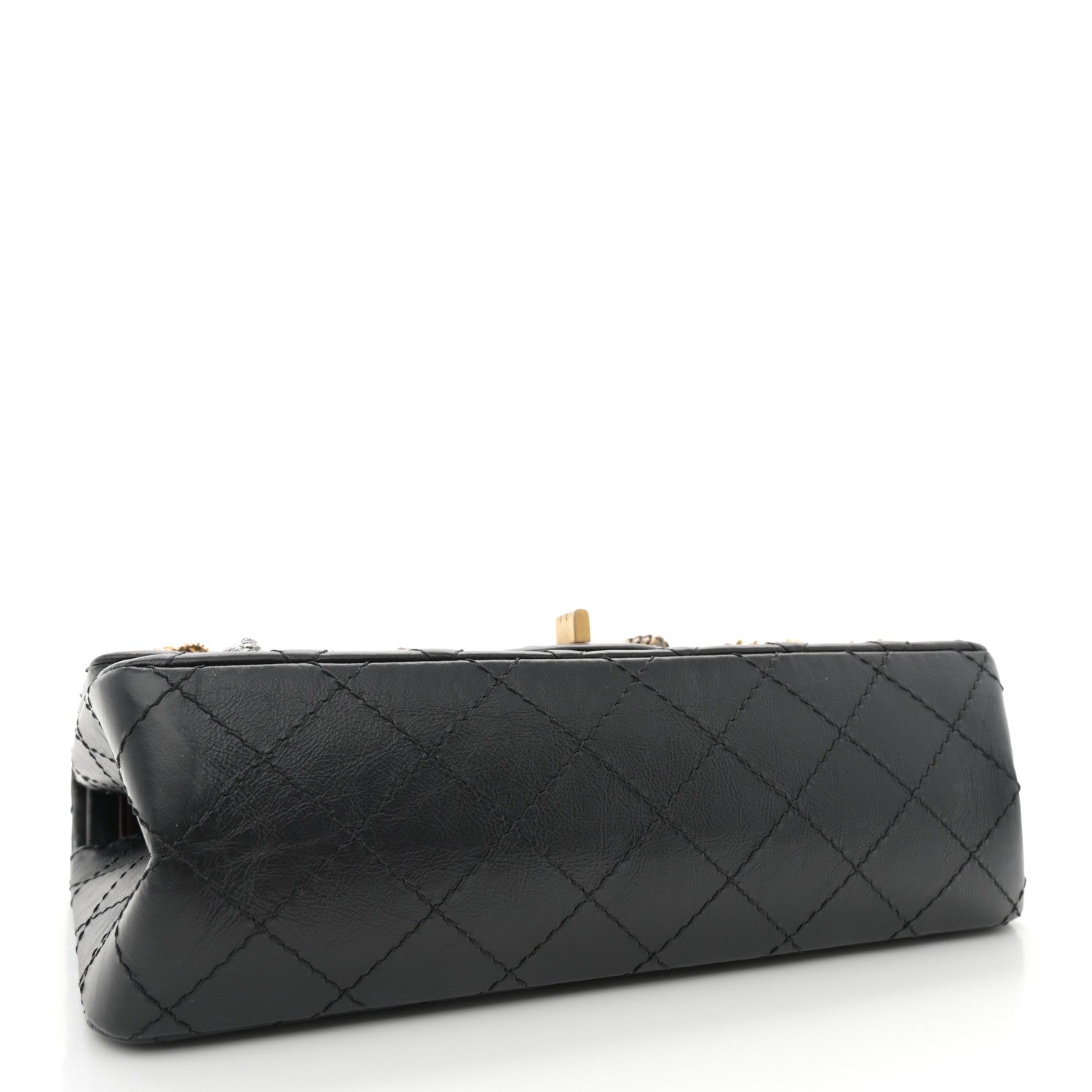 Chanel Aged Calfskin Lucky Charms 2.55 Reissue 225 Flap Black 4 of 11