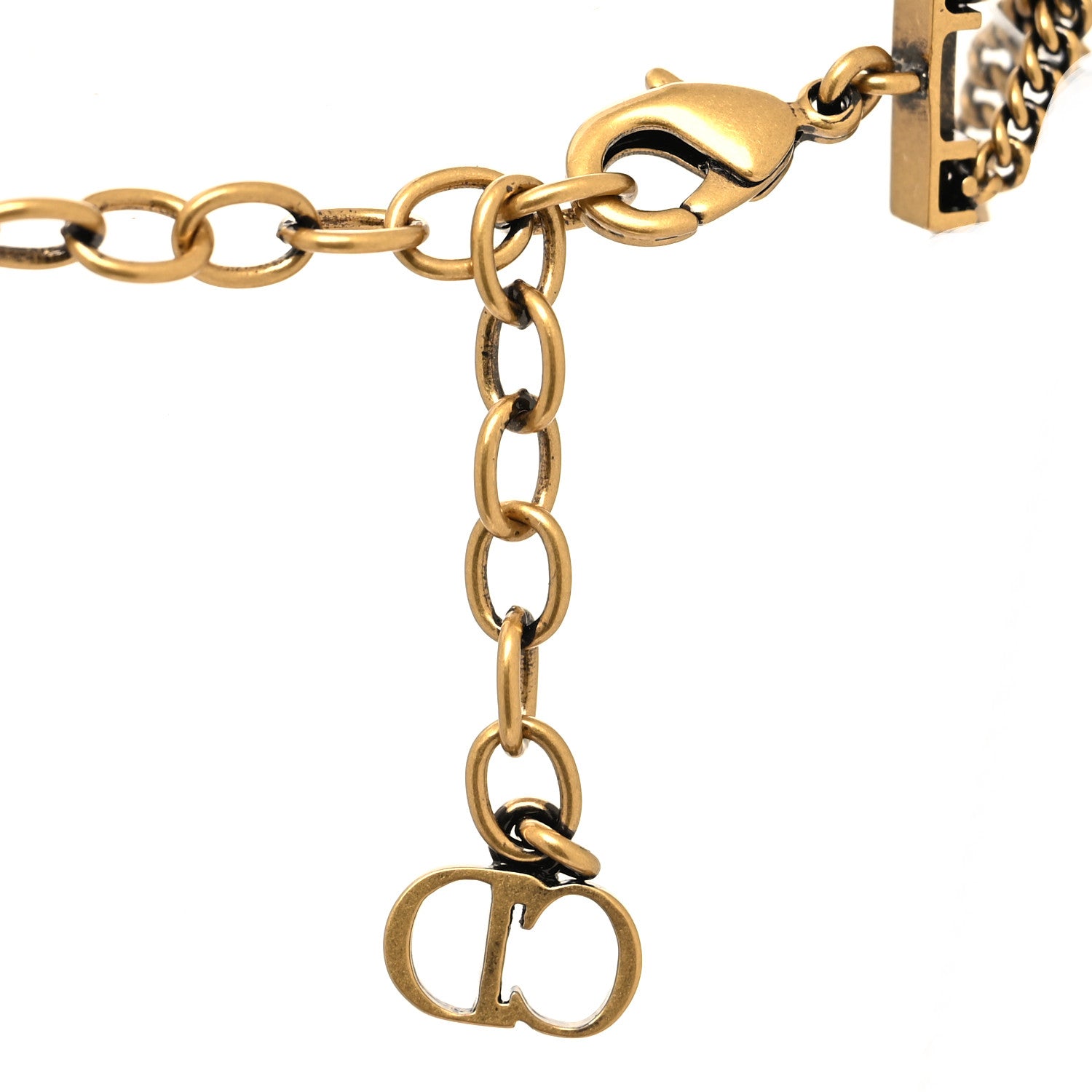 Christian Dior Metal J'Adior Choker Necklace Aged Gold 4 of 4