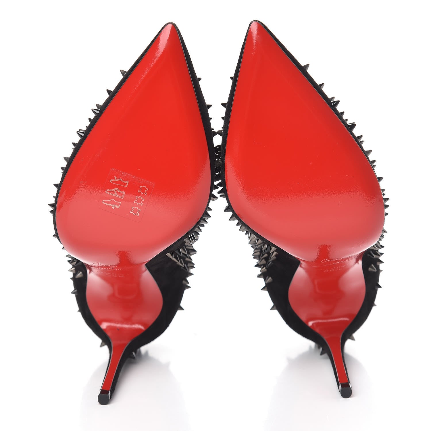 Christian Louboutin Veau Velours Studded Escarpic 100 Pumps 38.5 Black 5 of 7