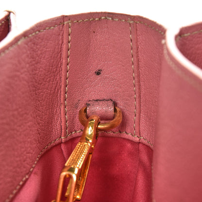 Miu Miu Goatskin Madras Shopping Tote Rosa Gemma 11 of 15