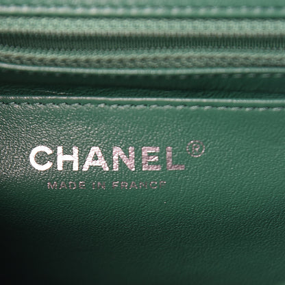 Chanel Lambskin Quilted Mini Square Flap Green 6 of 9