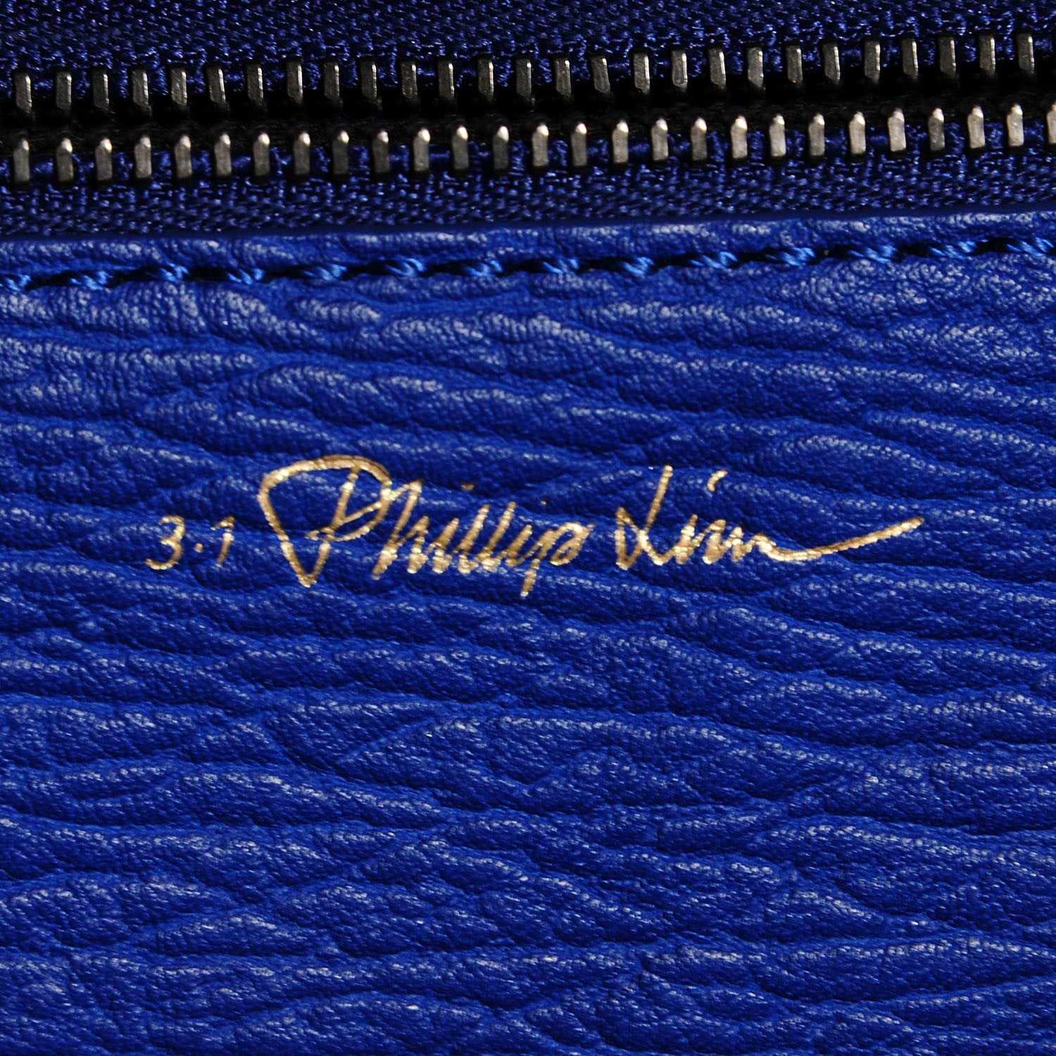 3.1 Phillip Lim 3.1 Textured Calfskin Medium Pashli Satchel Cobalt Blue 6 of 10