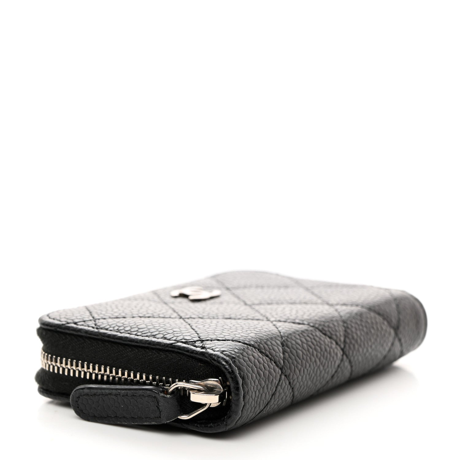 Chanel Caviar Quilted Zip Coin Purse Black 4 of 10