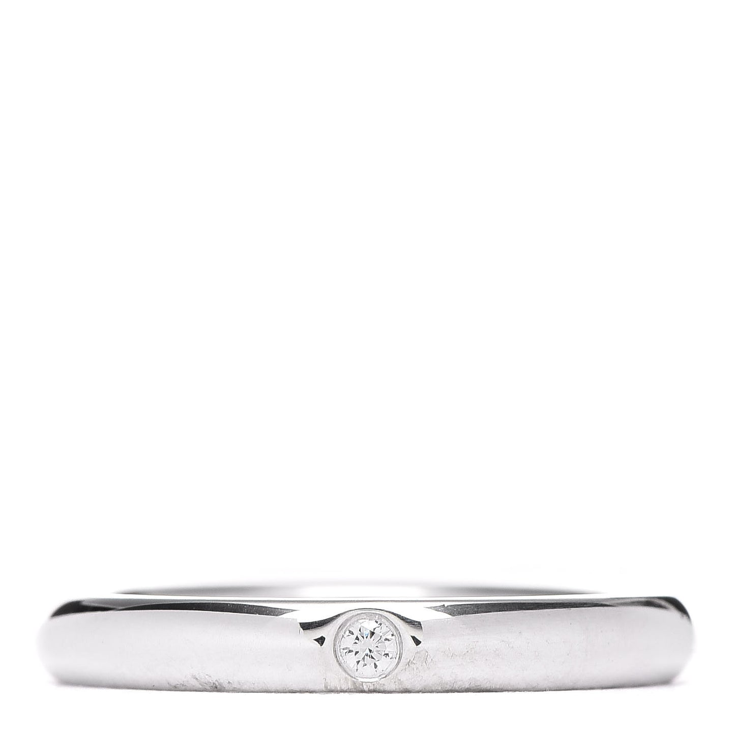 Sterling Silver Diamond Elsa Peretti Band Ring 50 5.5