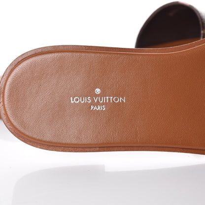 Louis Vuitton Patent Monogram Lock It Flat Mule 36 Cacao 6 of 10