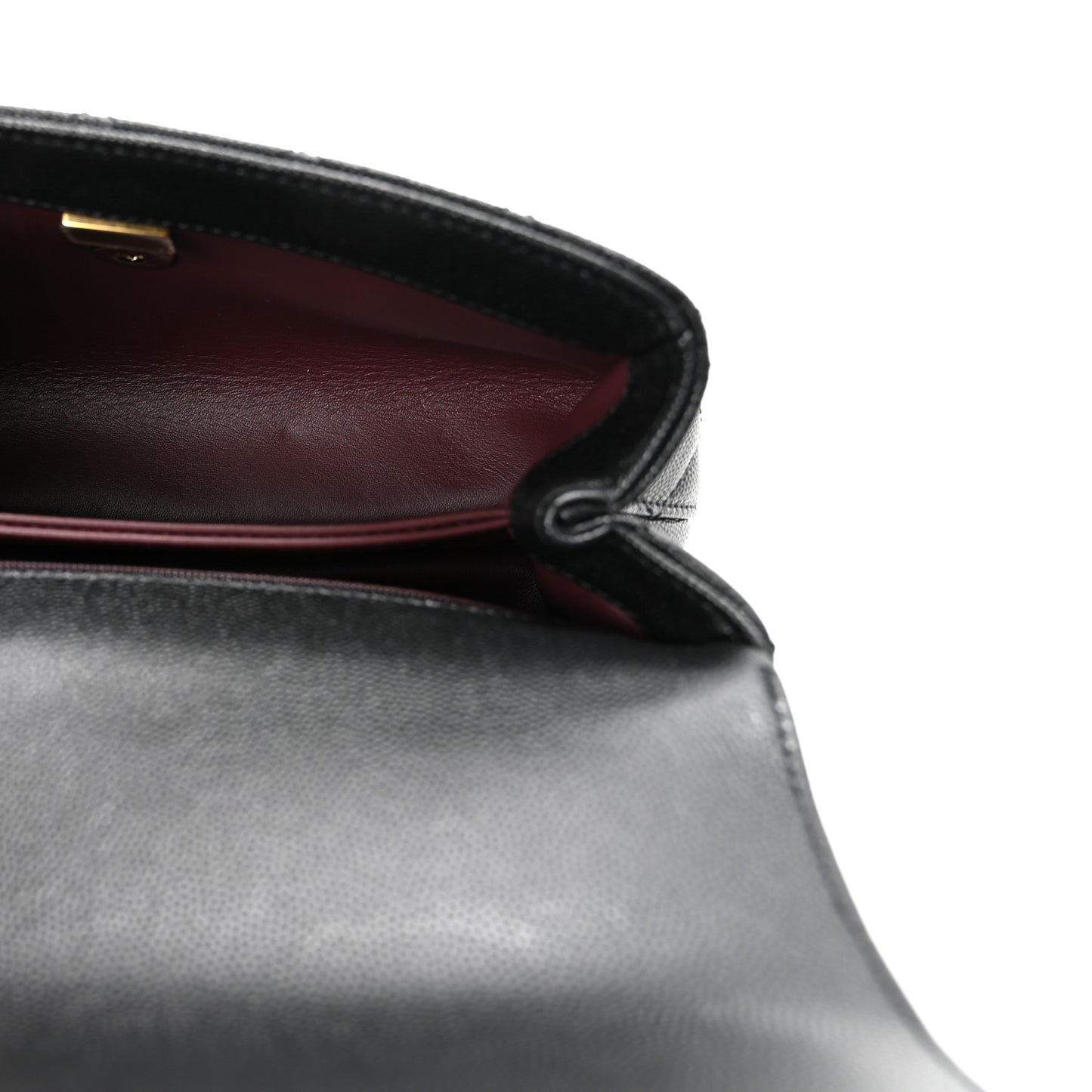 Caviar Quilted Mini Coco Handle Flap Black