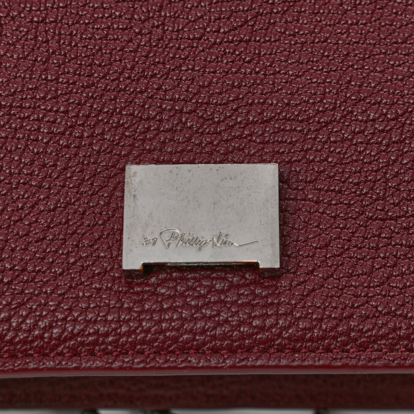 Goatskin Mini Soleil Flap Bag Burgundy