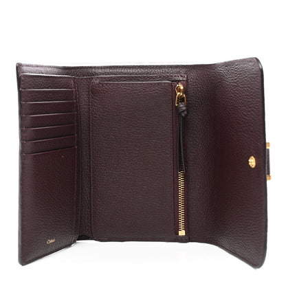 Chloe Grained Calfskin Marcie Medium Compact Wallet Oxblood 5 of 8