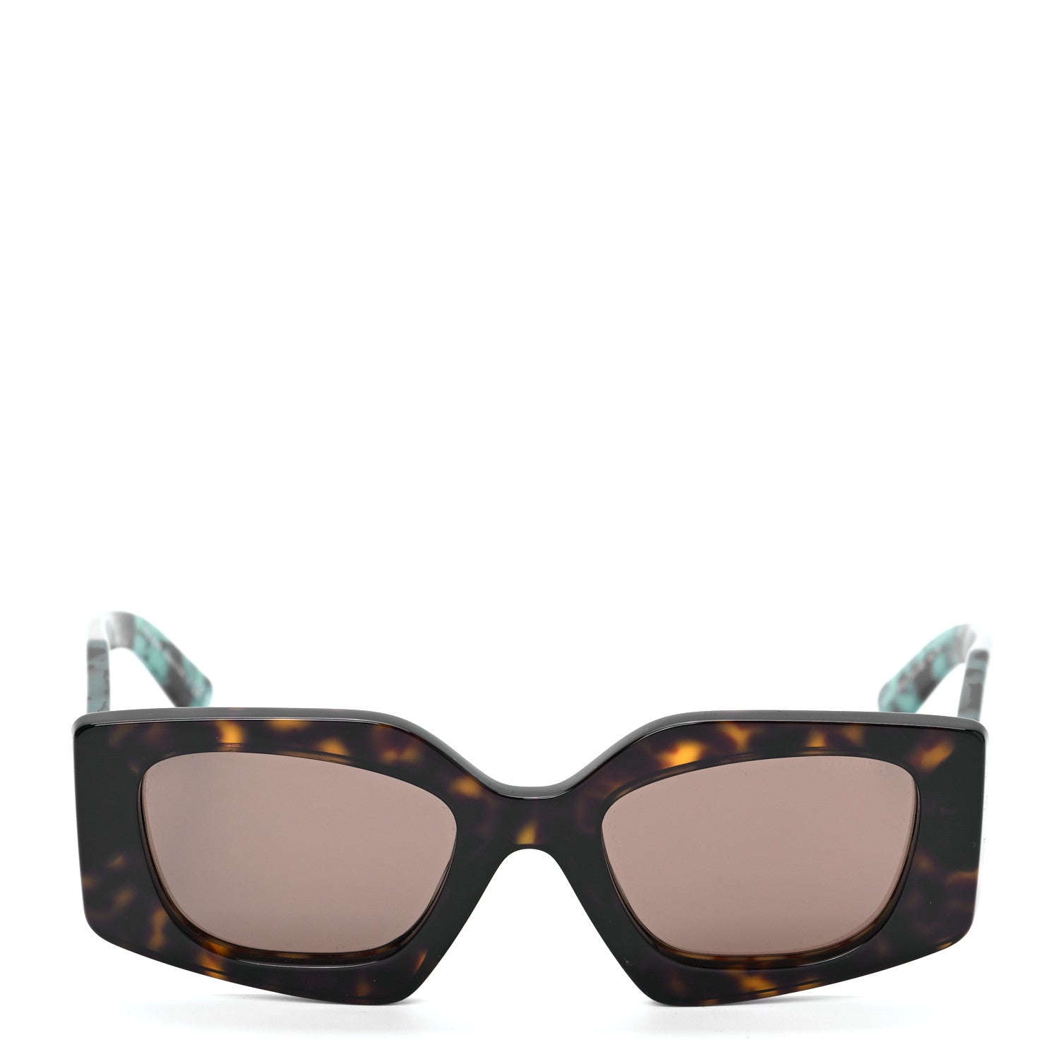 Prada Acetate Symbole Sunglasses SPR 15Y Tortoise Green 4 of 12