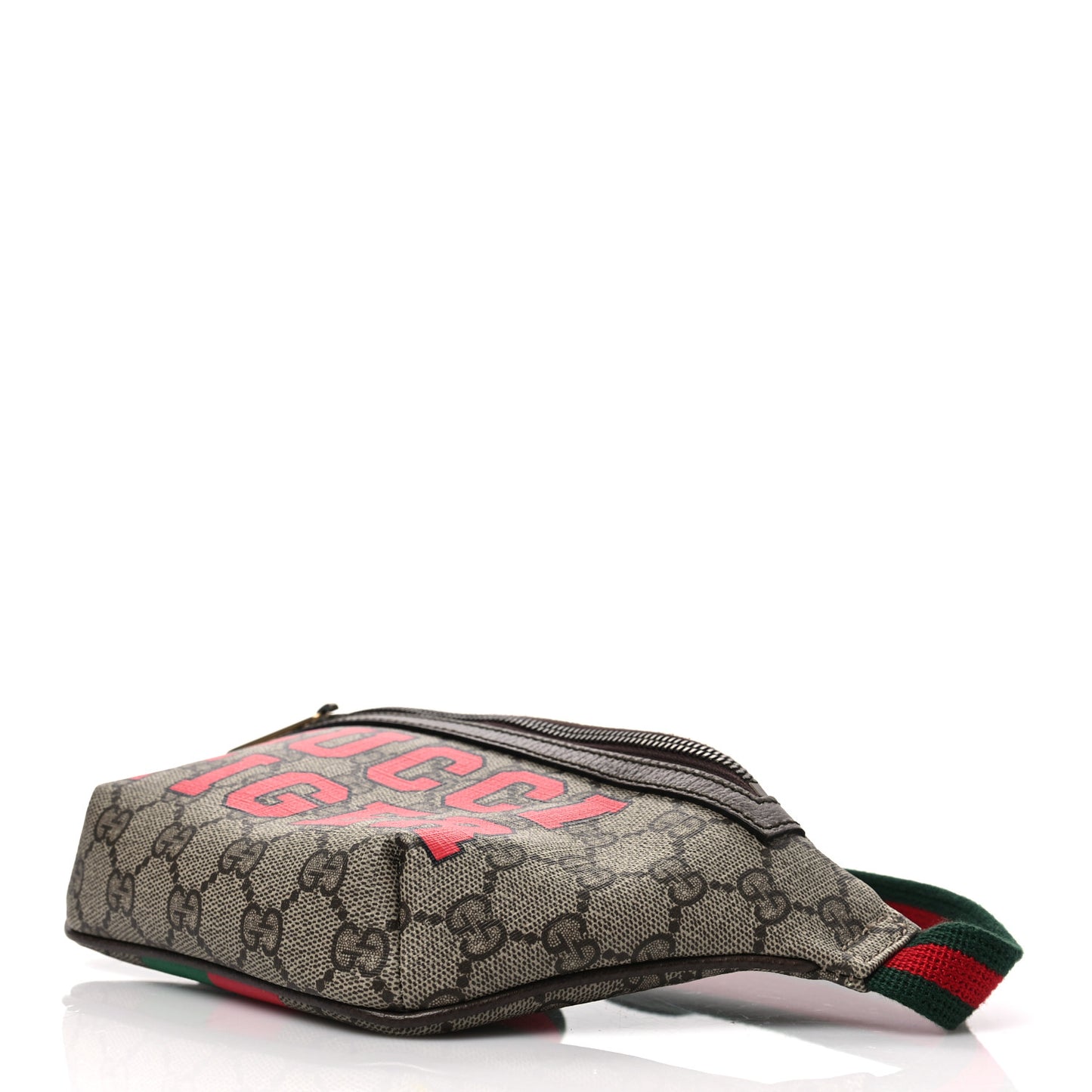 GG Supreme Monogram Textured Dollar Calfskin Gucci Tiger Belt Bag Beige Ebony Lobster Red New Shamarock New Acero