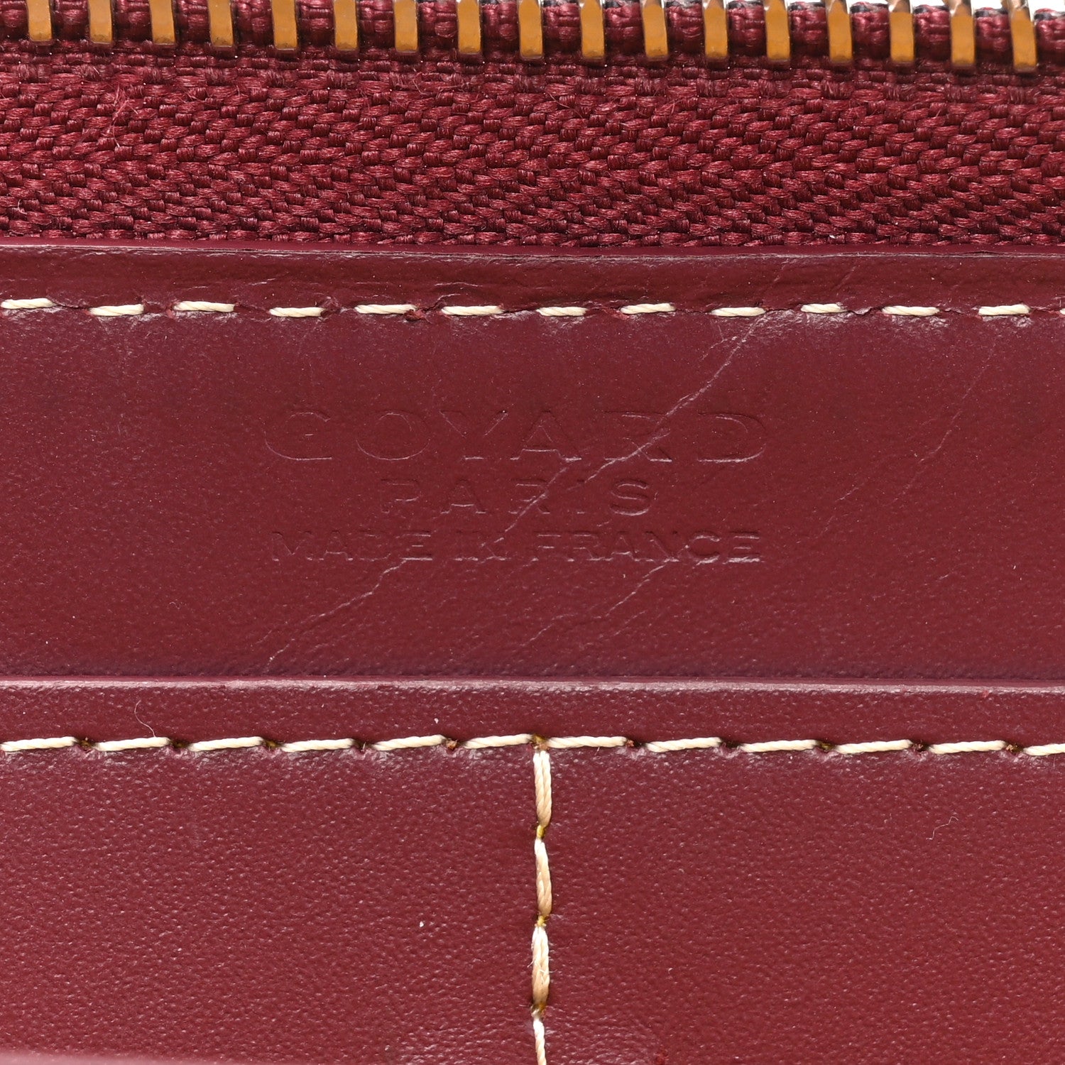 Goyard Goyardine Matignon Zip Around GM Wallet Burgundy 9 of 16