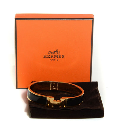 Hermes Enamel Narrow Clic Clac H Bracelet GM Black 6 of 6