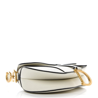 Christian Dior Grained Calfskin Saddle Bag White 4 of 9
