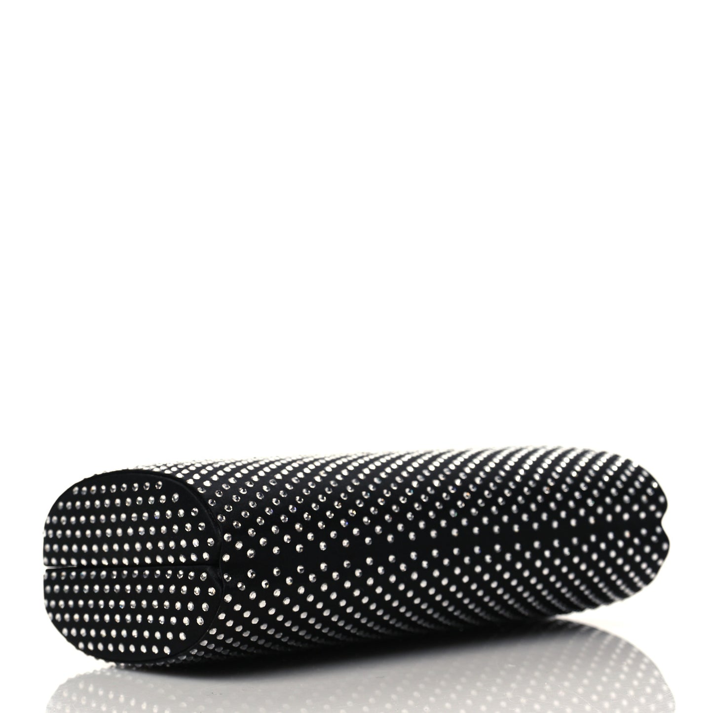Satin Crystal Karlie Clutch Black