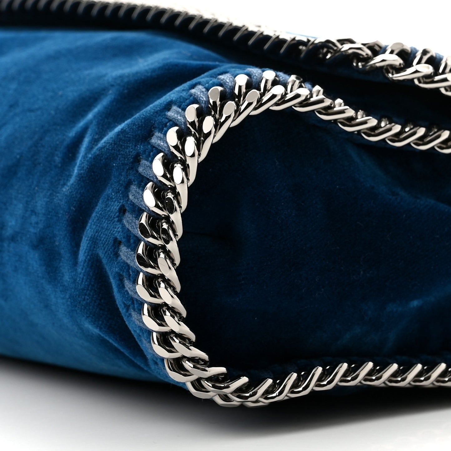 Velvet Falabella Crossbody Bag Blue