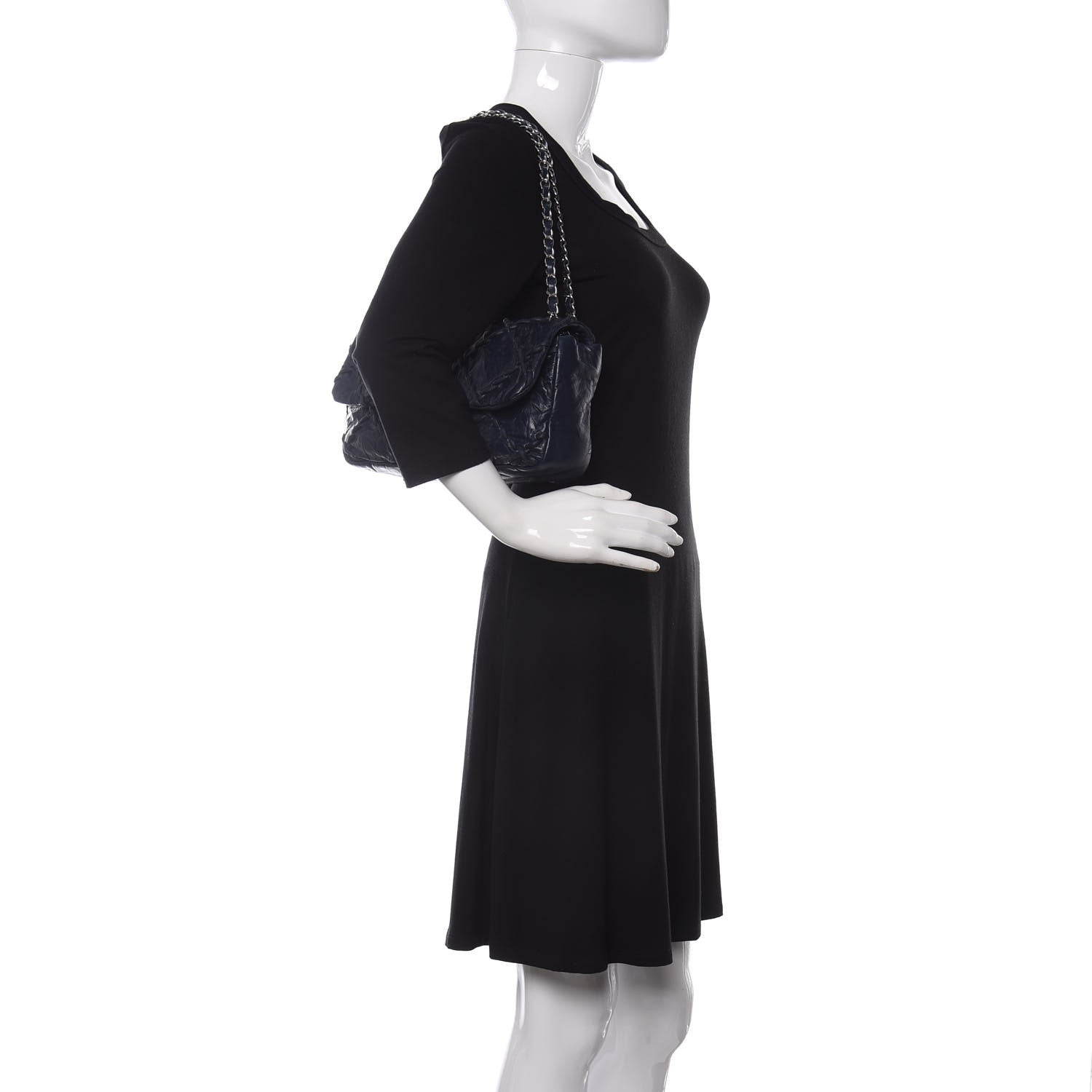 Chanel Calfskin Medium Ultra Stitch Flap Navy 2 of 10