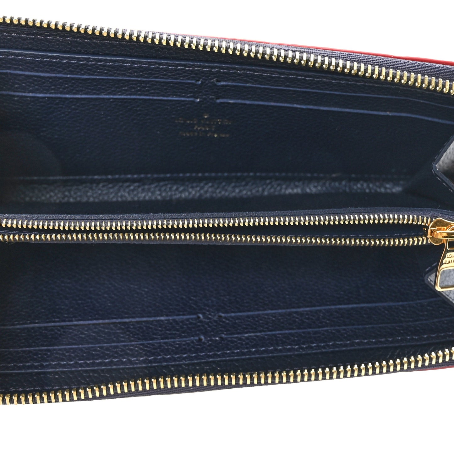 Empreinte Clemence Wallet Marine Rouge