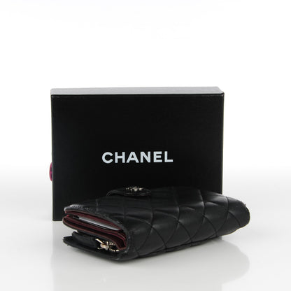Chanel Lambskin Quilted L-Zip Pocket Wallet Black 4 of 8