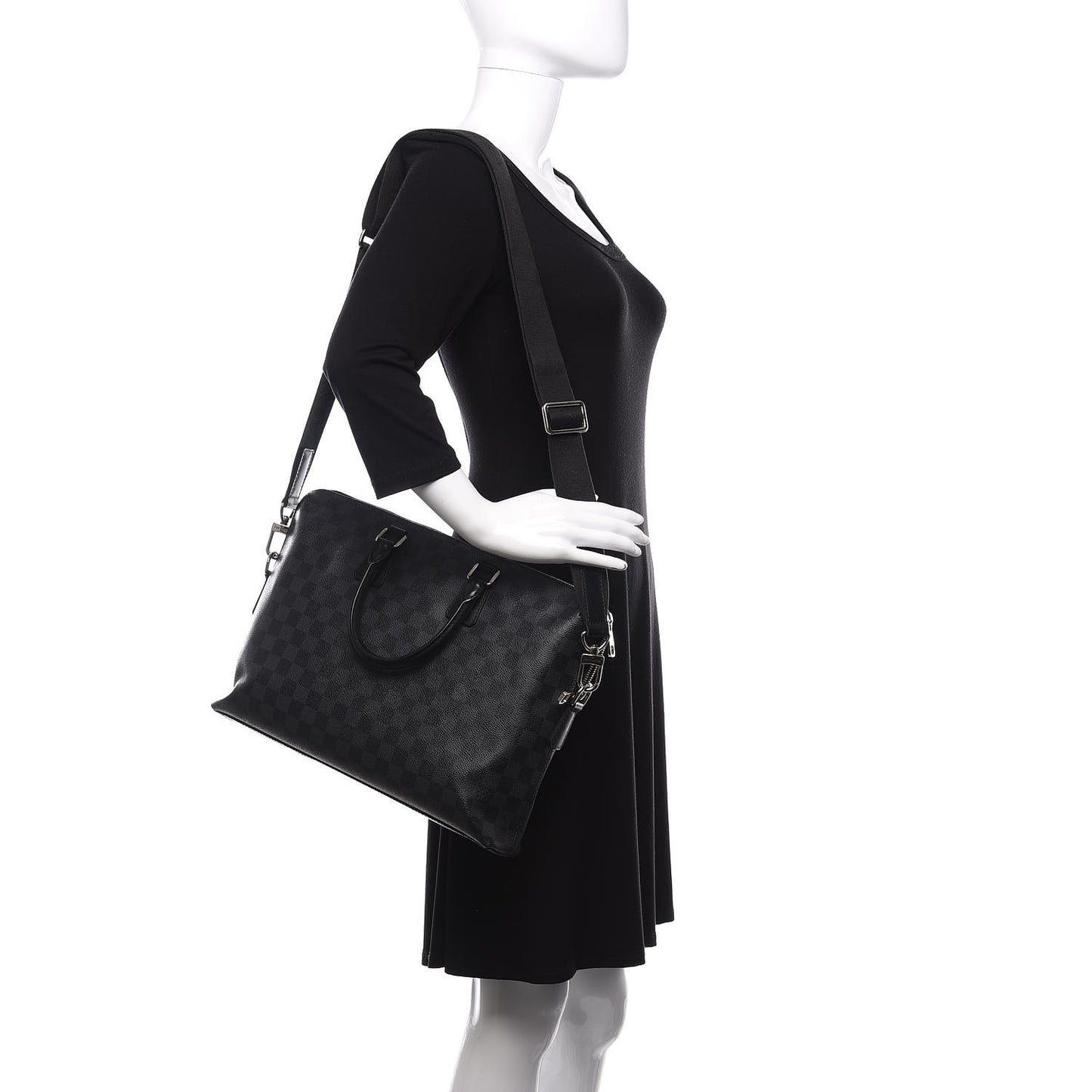 Damier Graphite Porte-Documents Jour