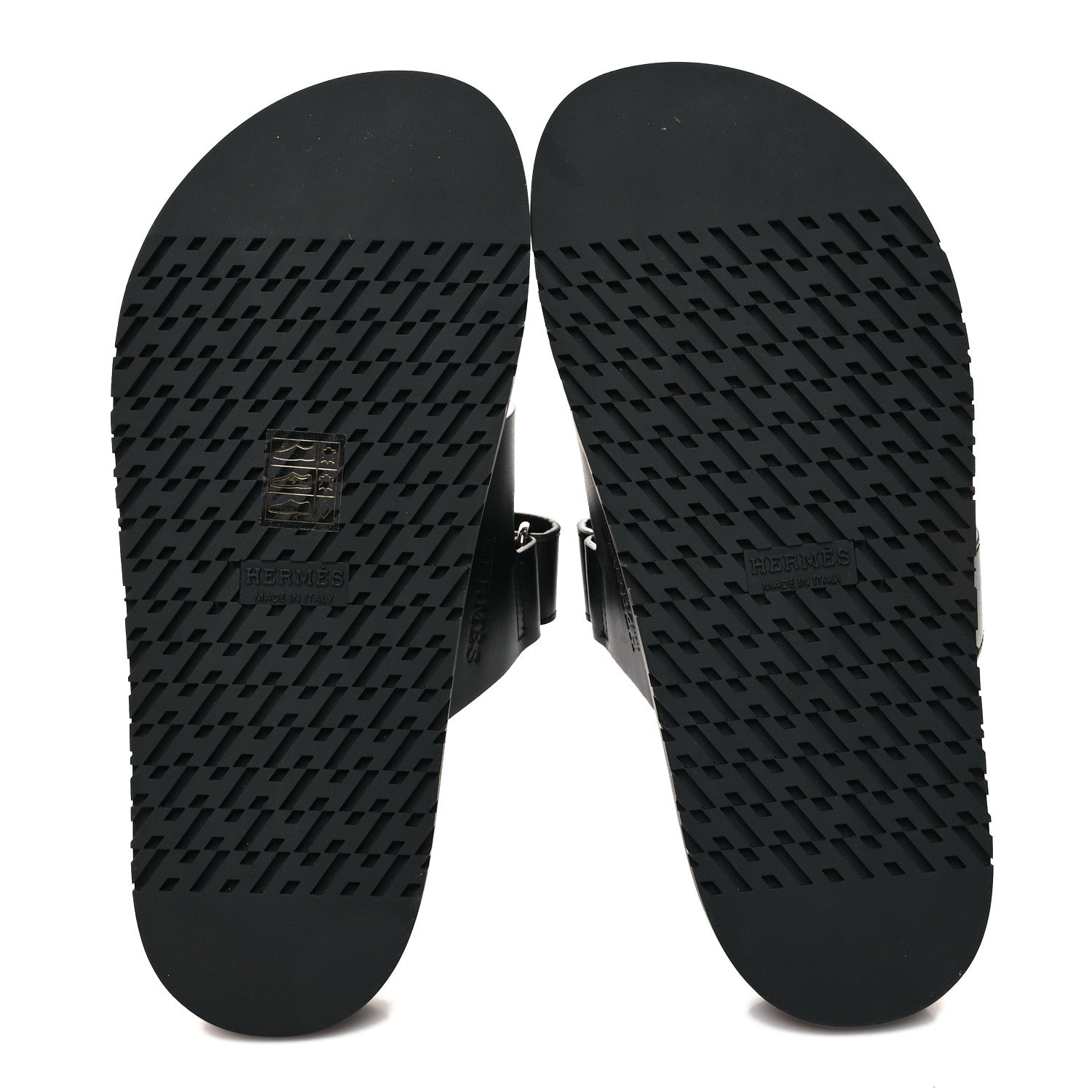 Hermes Calfskin Womens Chypre Sandals 36.5 Black 5 of 9
