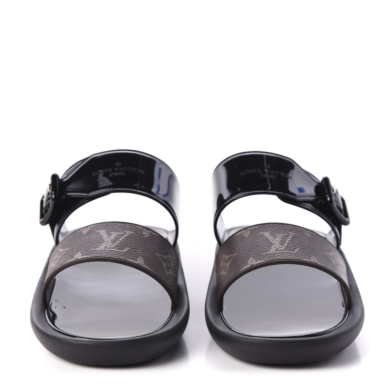 Louis Vuitton Monogram Sunbath Flat Mule Sandals 38 Black 4 of 10