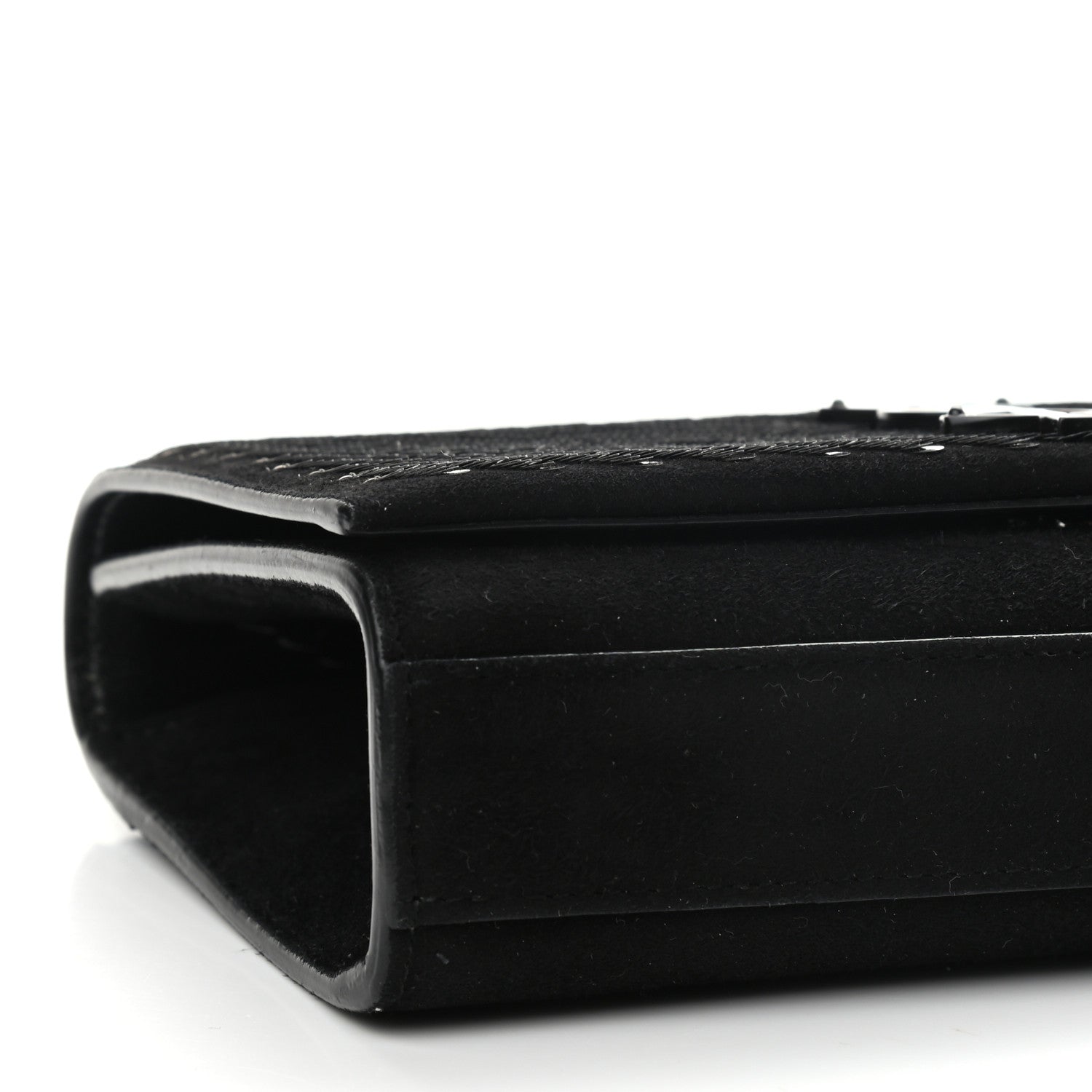 Saint Laurent Suede Sequin Small Classic Monogram Kate Satchel Black 9 of 11