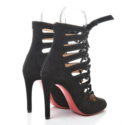 Christian Louboutin Veau Velours Spinetita 100 Ankle Boots 36.5 Black 4 of 8
