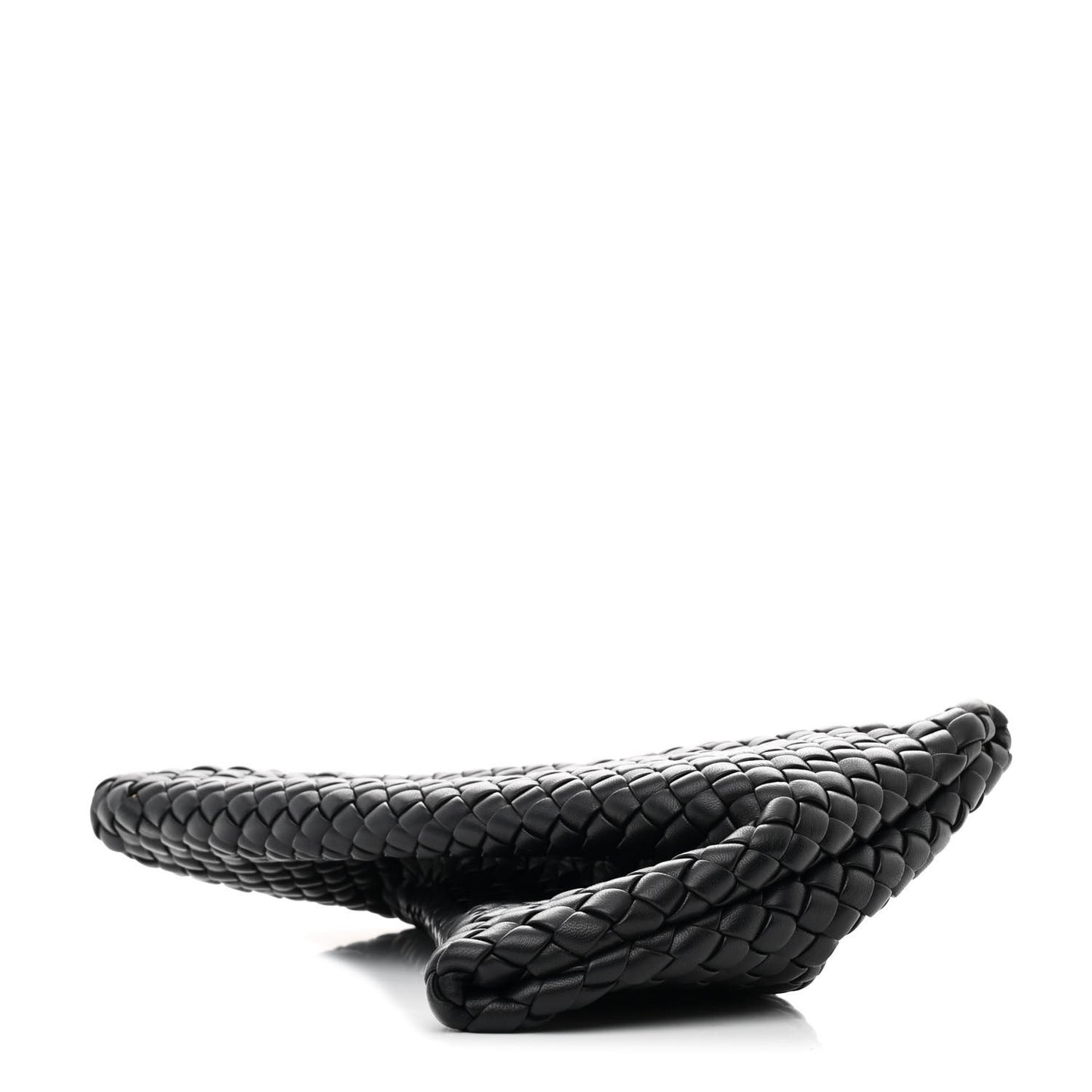 Nappa Intrecciato Crisscross Clutch Black