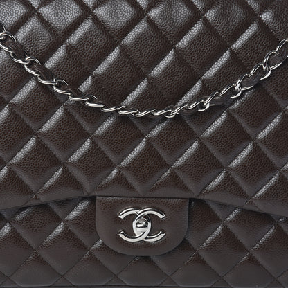 Chanel Caviar Quilted Maxi Single Flap Dark Brown 8 of 12
