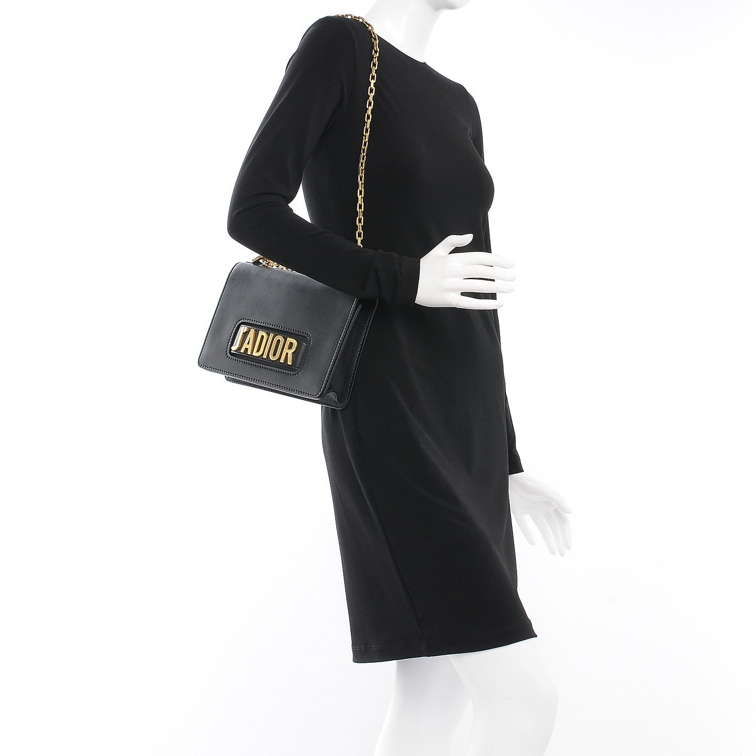 Christian Dior Calfskin J'Adior Chain Flap Bag Black 2 of 8