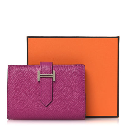 Hermes Epsom Mini Bearn Wallet Rose Pourpre 12 of 12