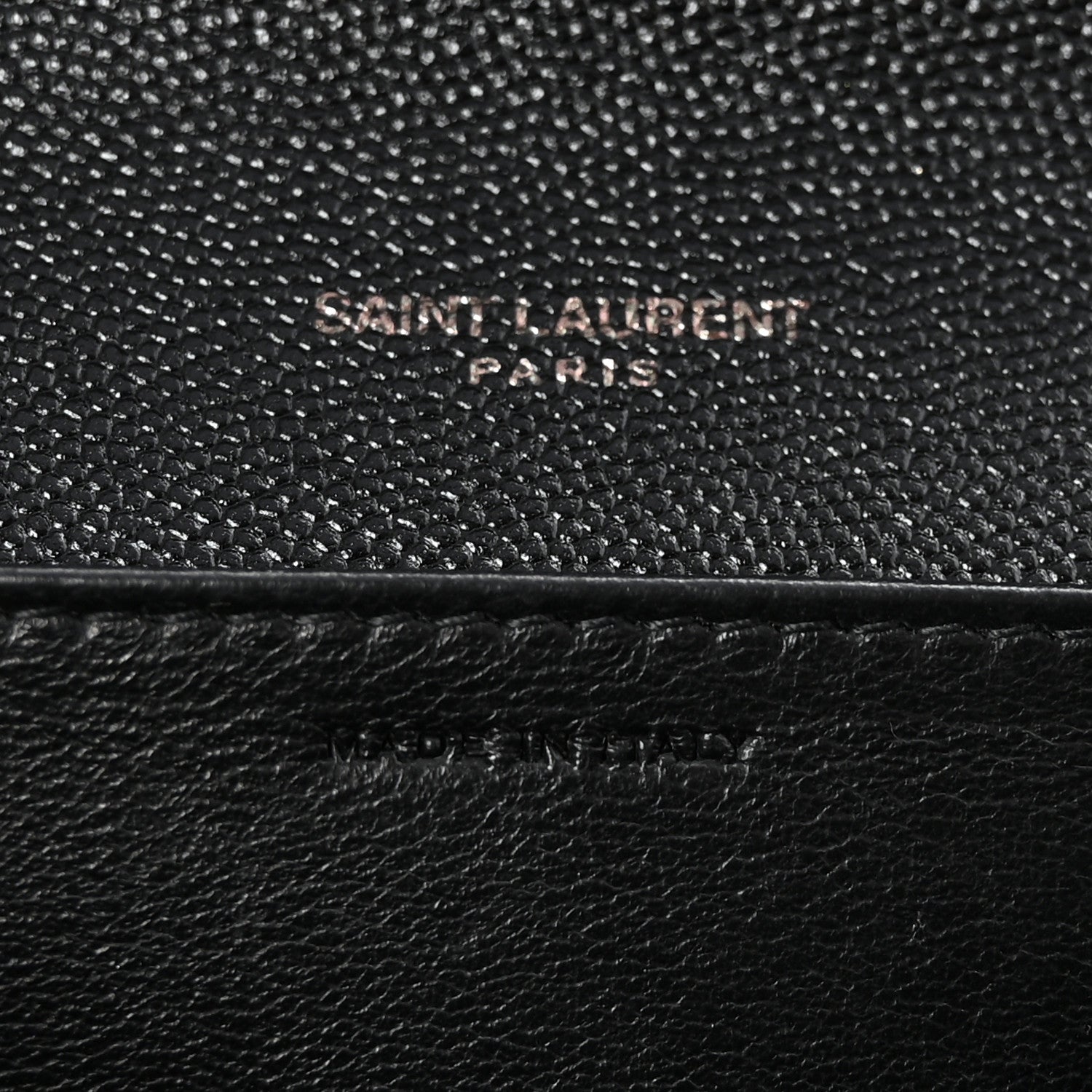 Saint Laurent Grain de Poudre Uptown Chain Wallet Black 8 of 12