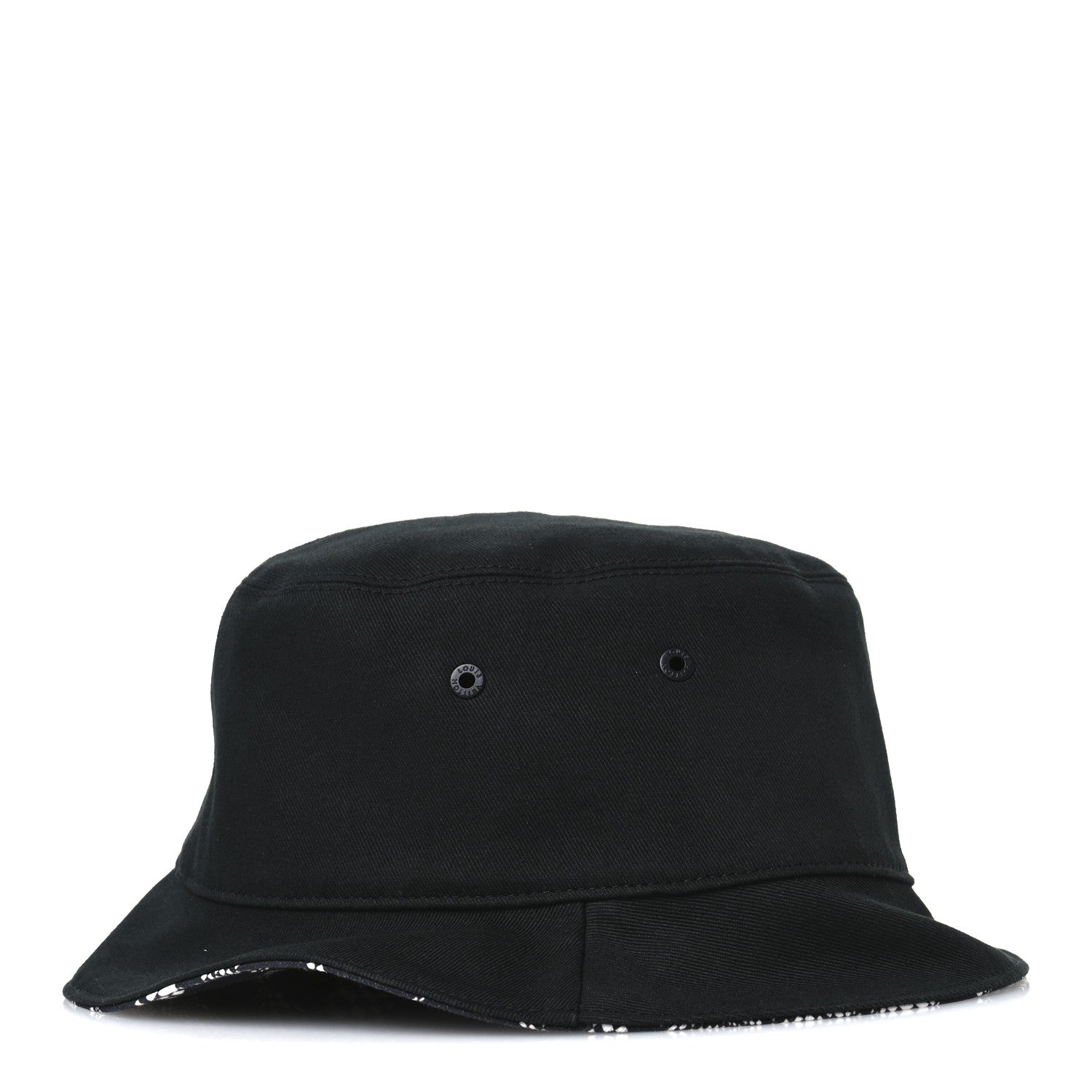 Louis Vuitton Cotton Damier Distorted Reversible Bucket Hat Black 6 of 15