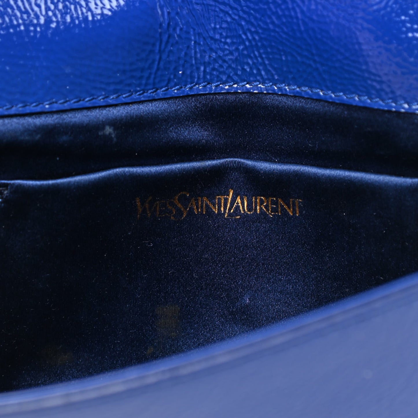 Textured Patent Monogram Large Belle De Jour Clutch Royal Blue