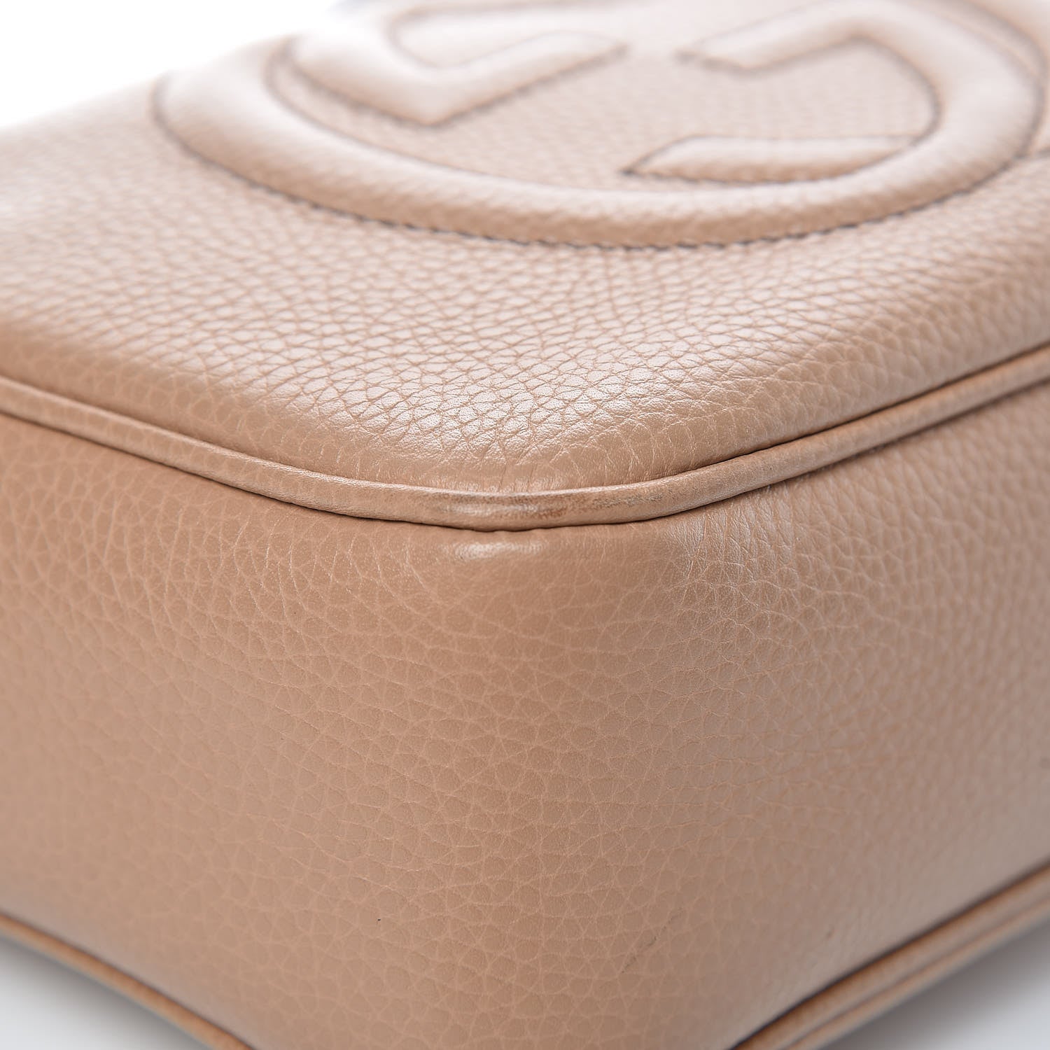 Gucci Pebbled Calfskin Small Soho Disco Bag Camelia 11 of 17