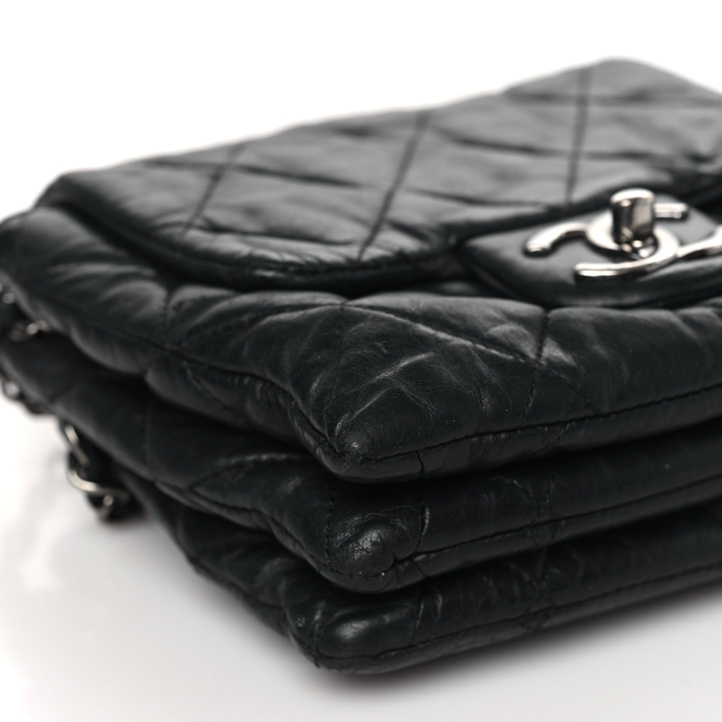 Lambskin Quilted Mini Chanel 3 Flap Black