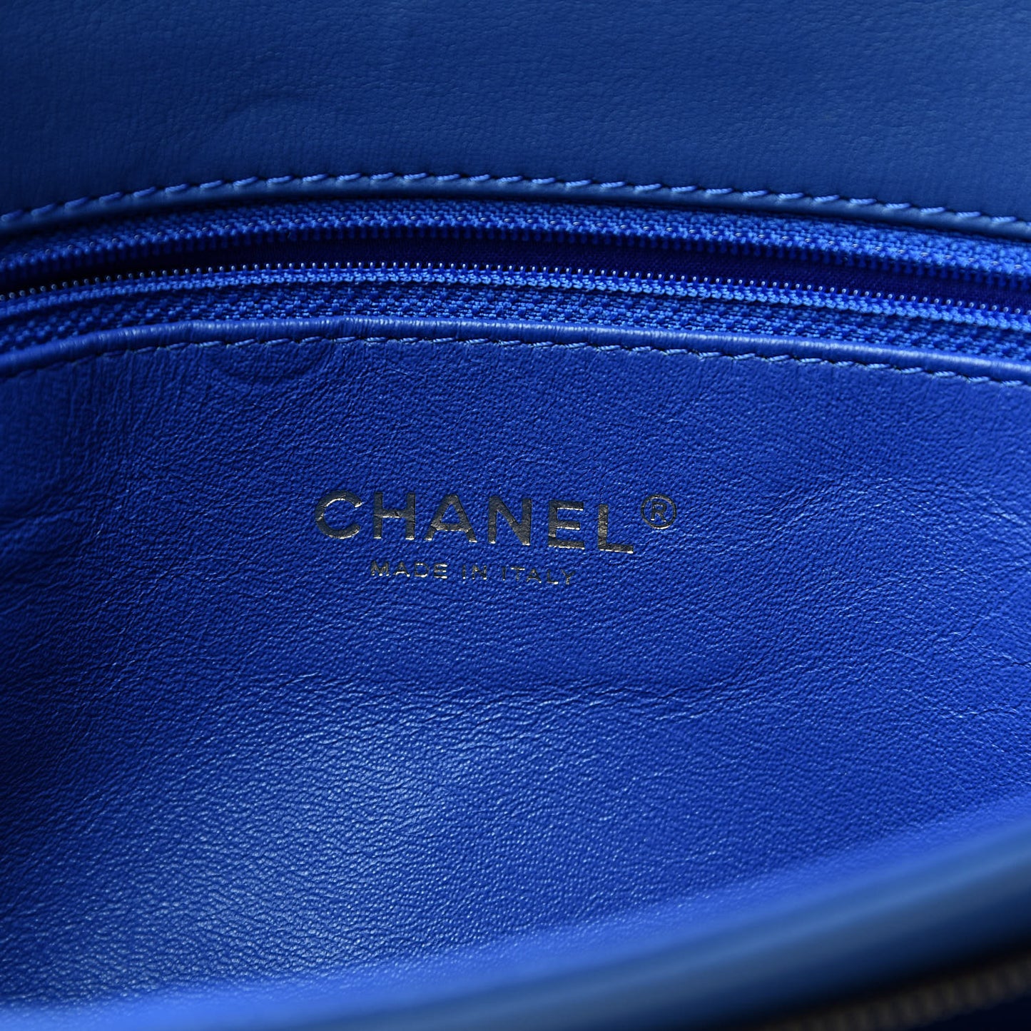 Calfskin Stitched Thin City Clutch Blue