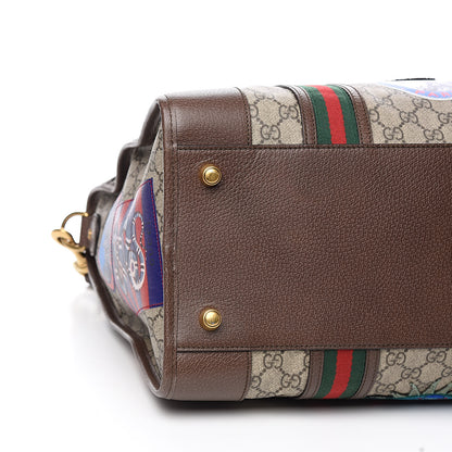 Gucci Soft GG Supreme Monogram Courrier Large Duffle Bag Beige New Acero Multicolor 8 of 10