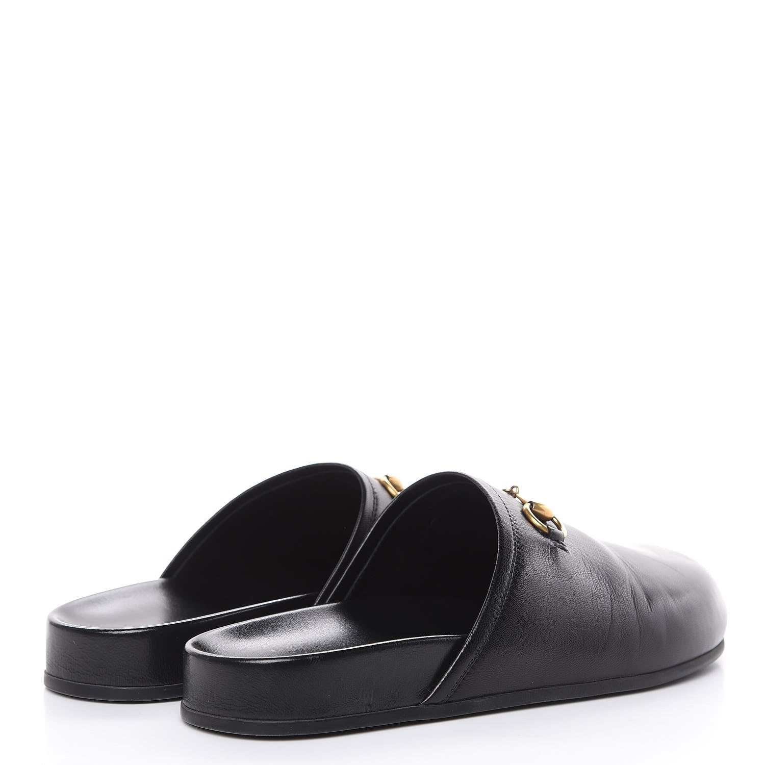 Gucci Malaga Kid Womens Horsebit River Slippers 37.5 Black 4 of 11