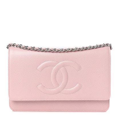 Chanel Caviar Timeless CC Wallet On Chain WOC Pink 1 of 11