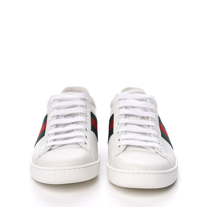 Gucci Calfskin Crocodile Web Womens Ace Sneakers 36 White Green 2 of 9