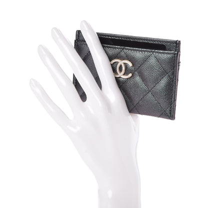 Chanel Iridescent Caviar Quilted Card Holder Black 2 of 9