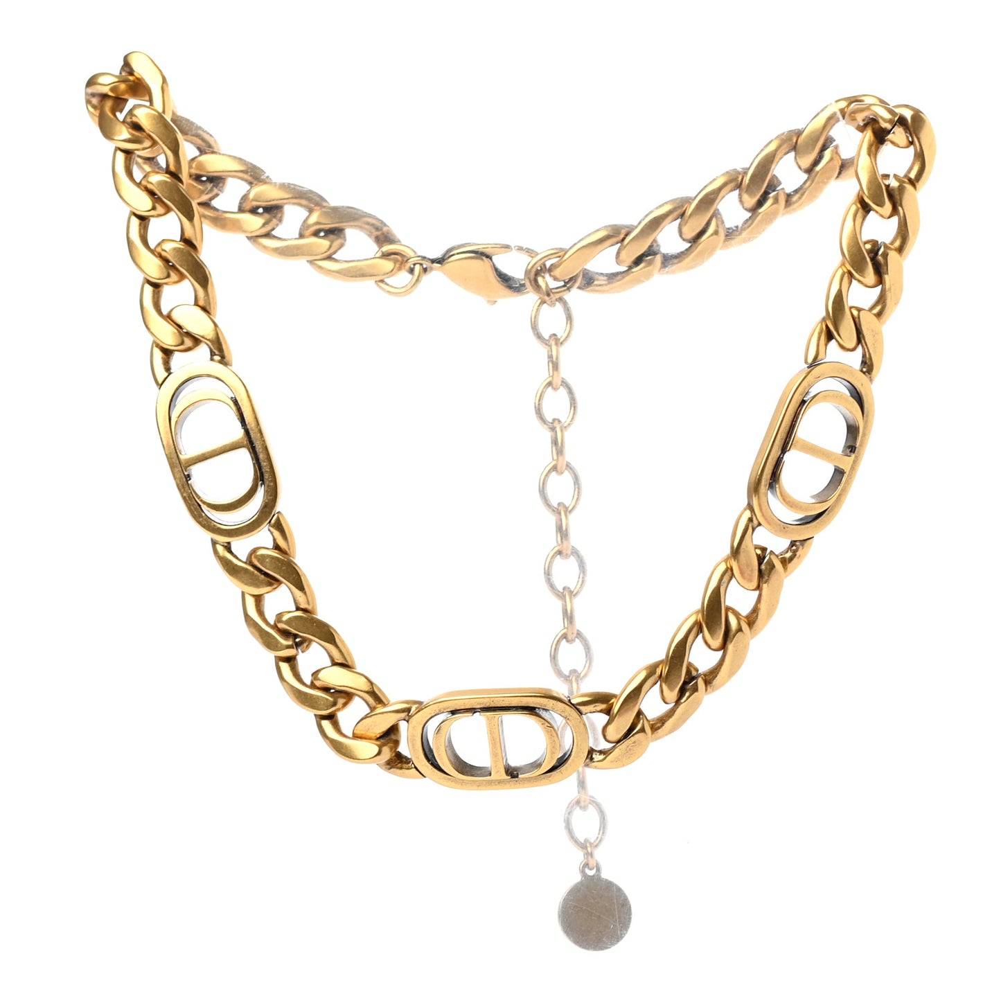 Metal Chain Choker Necklace Gold