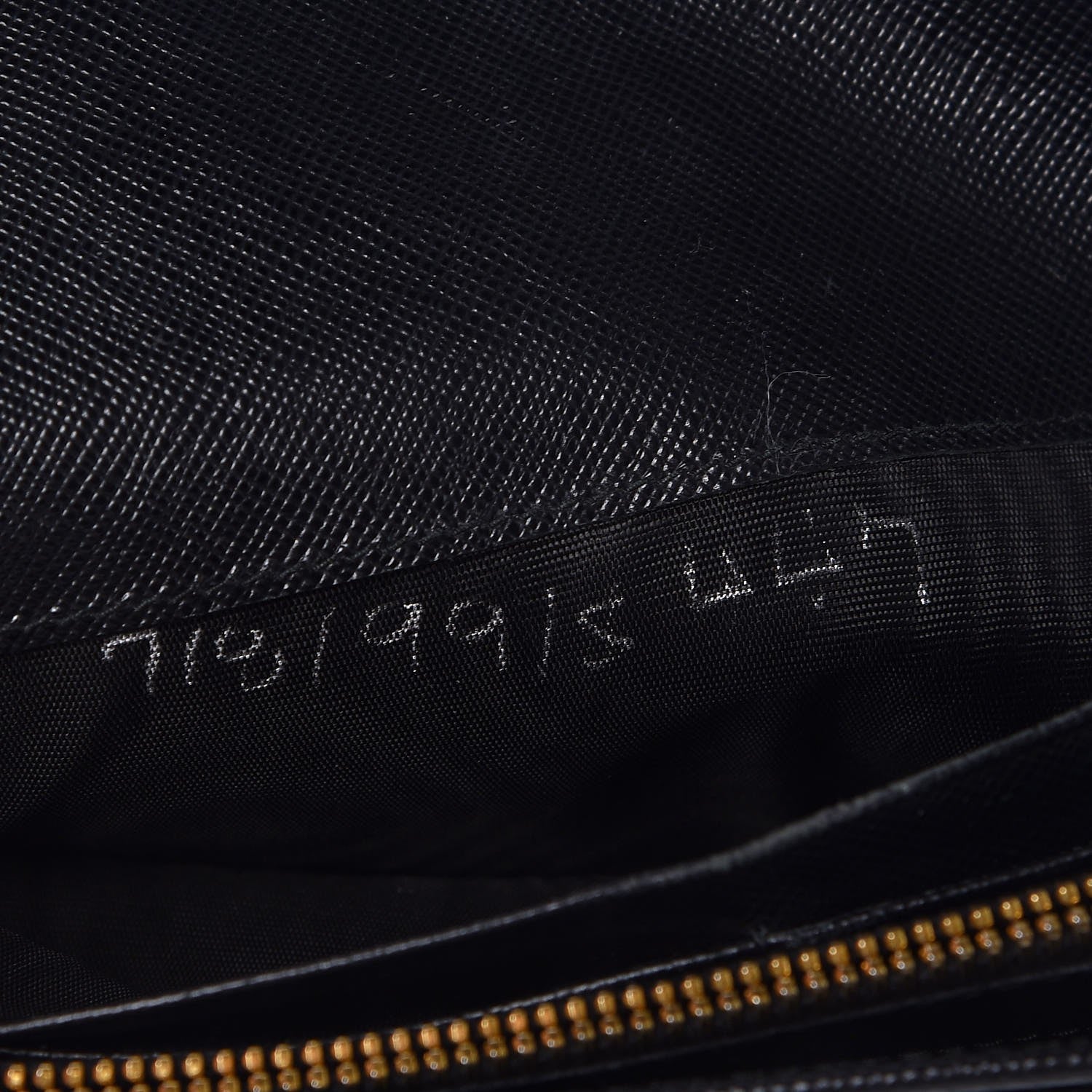 Prada Saffiano Metal Oro Chain Wallet Black 9 of 12