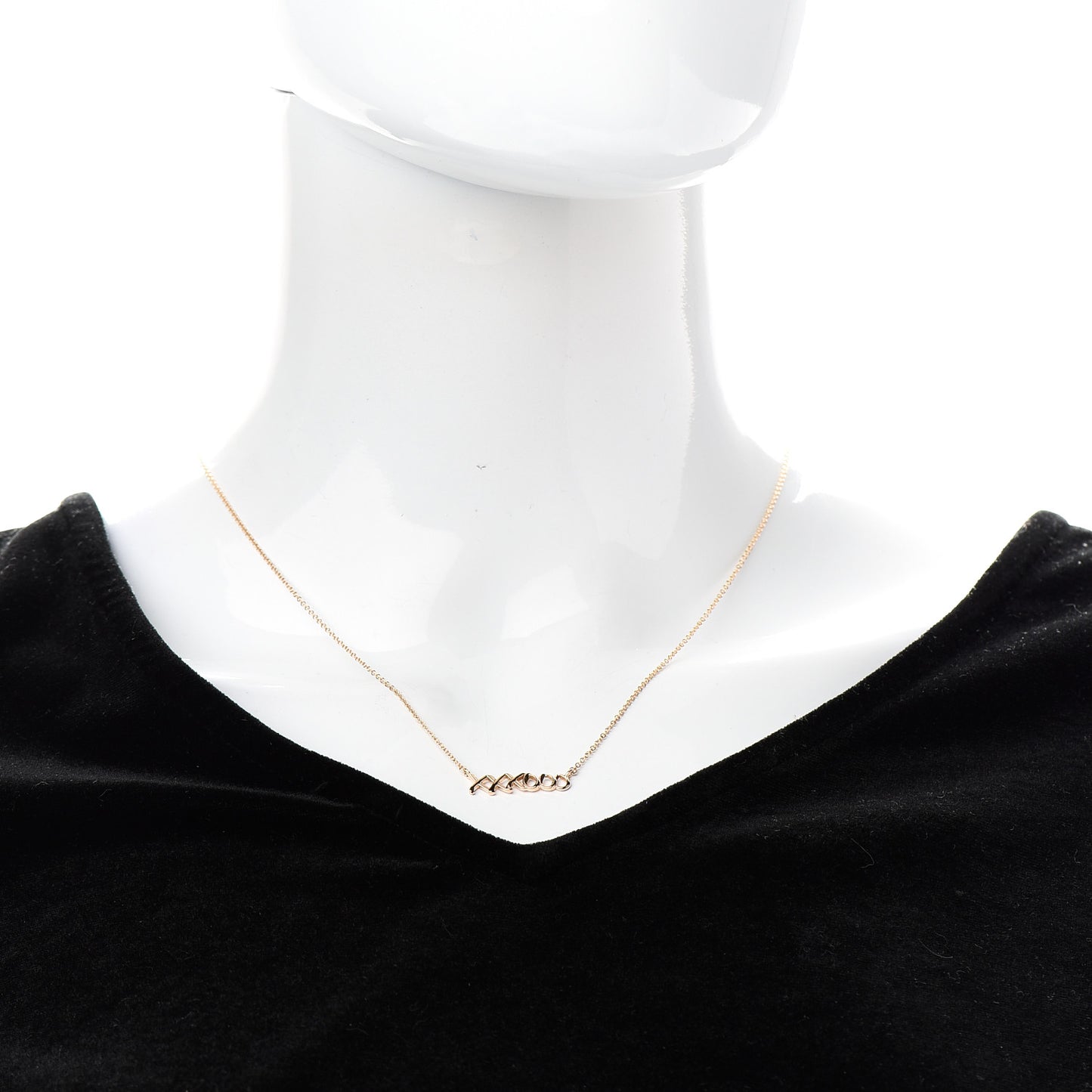 18K Rose Gold Paloma's Graffiti Love and Kisses Pendant Necklace