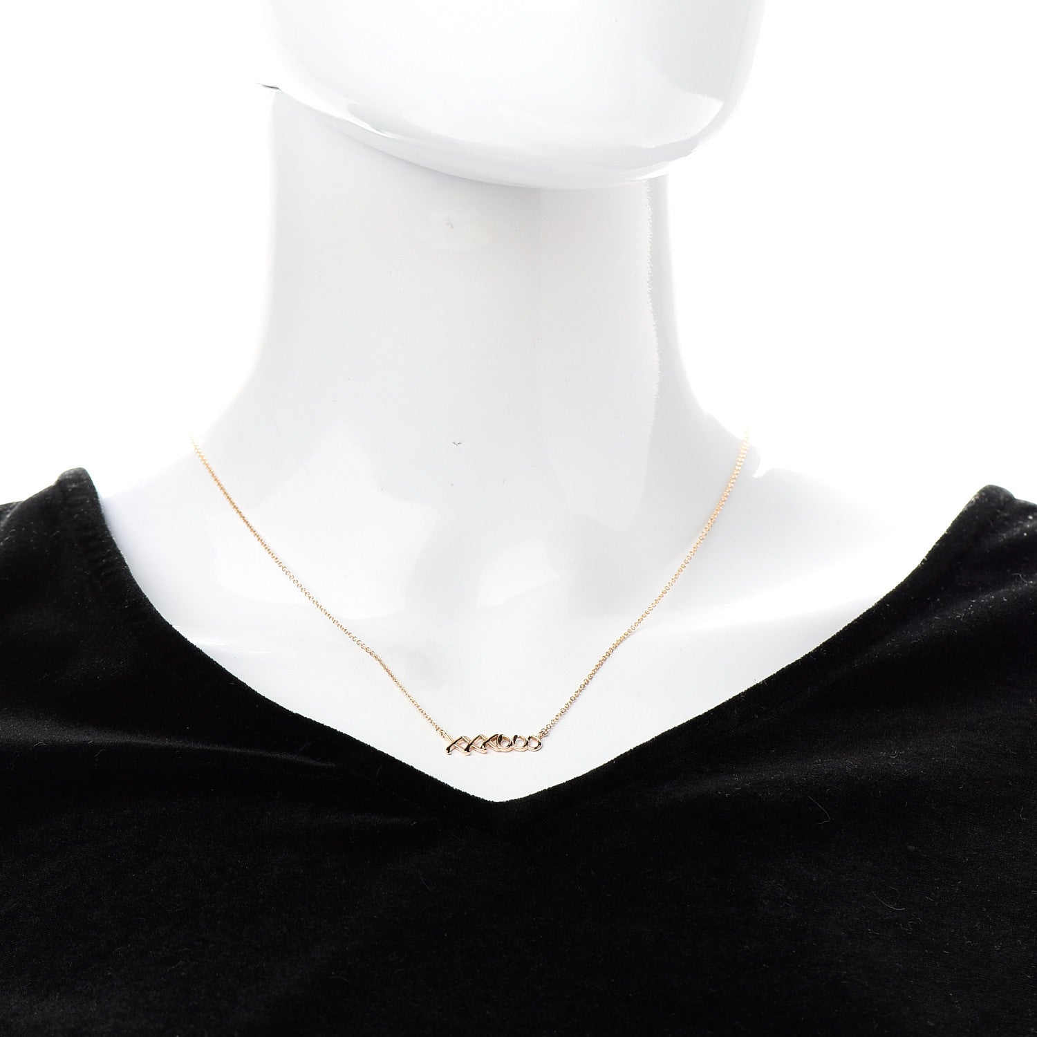Tiffany 18K Rose Gold Paloma's Graffiti Love and Kisses Pendant Necklace 2 of 6