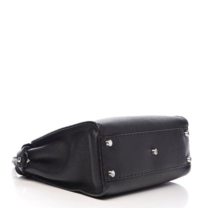 Fendi Cuoio Romano Selleria Bi-Color Medium Peekaboo Iconic Satchel Black Mou 5 of 13