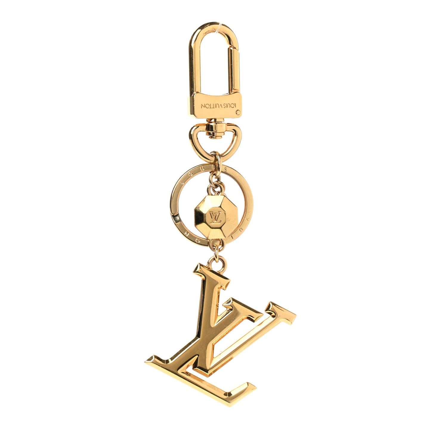 LV Facettes Bag Charm Key Holder Gold