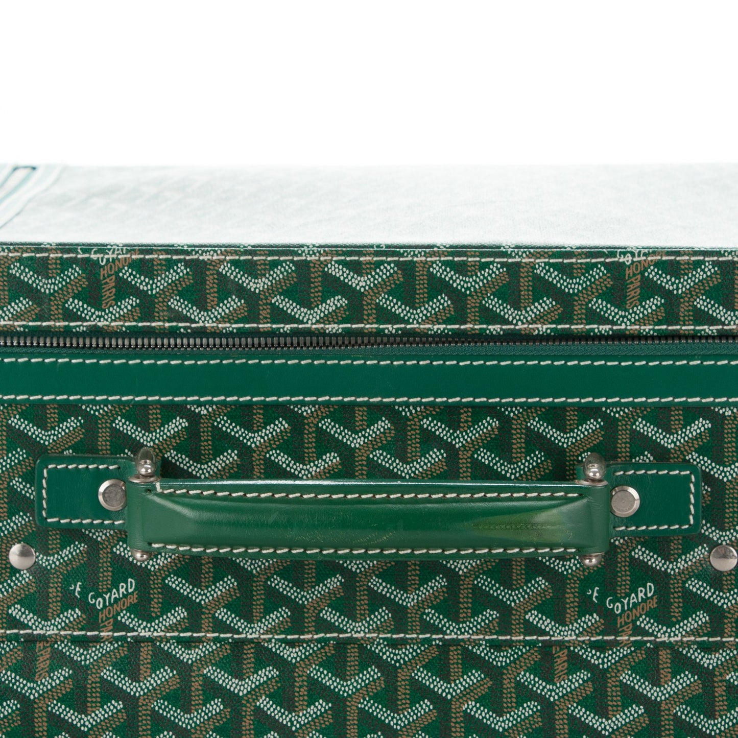 Goyardine Rolling Suitcase Trolley PM Green